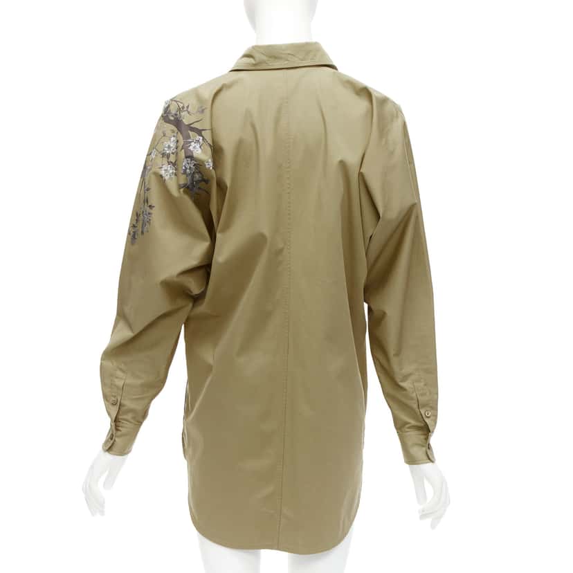 Dior Jardin Dhiver Dress Khaki Cotton Very good condition - Box View
