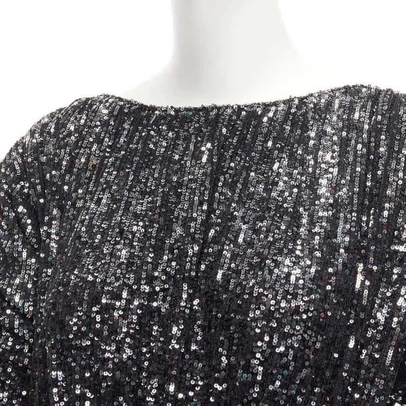 Saint Laurent Gradient Sequins Dress Black Polyamide Never worn - Back View