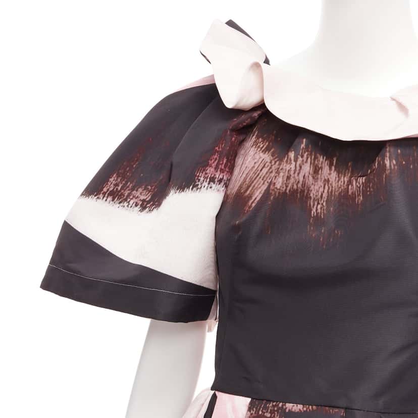 Alexander McQueen Brushstroke Gown Black Polyester Never worn - Back View
