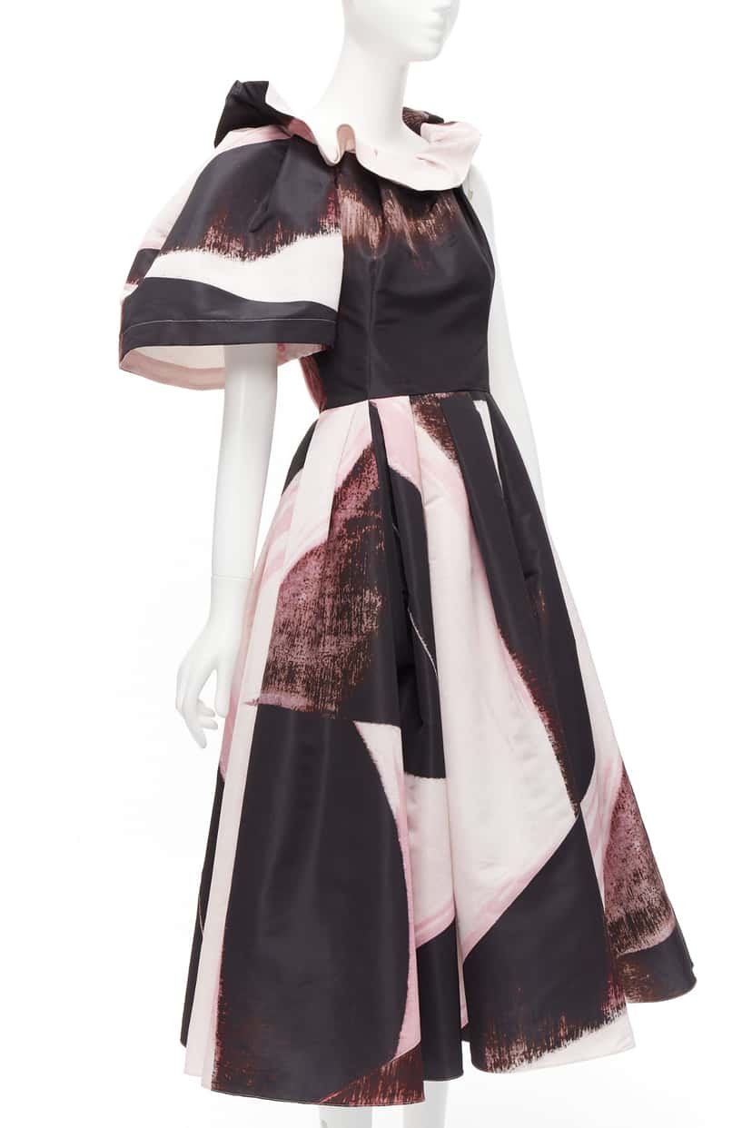 Alexander McQueen Brushstroke Gown Black Polyester Never worn - Inside View