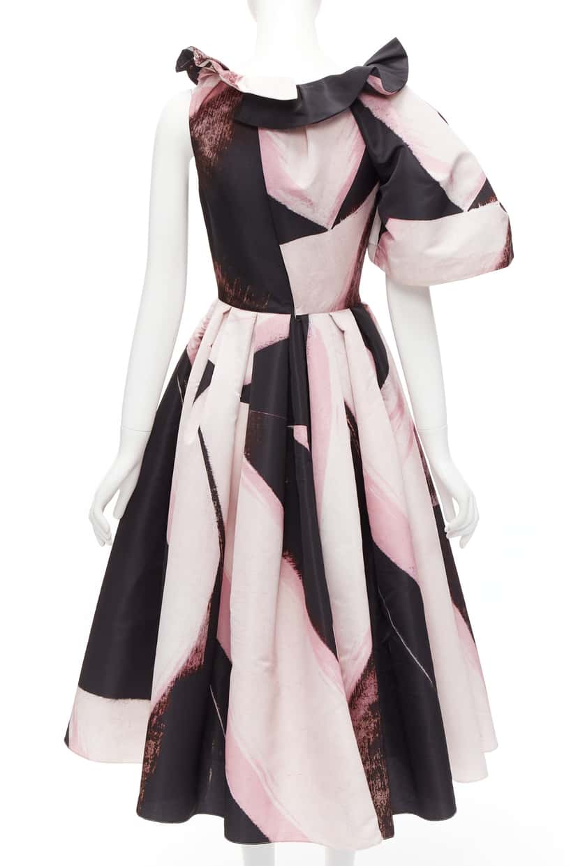 Alexander McQueen Brushstroke Gown Black Polyester Never worn - Box View