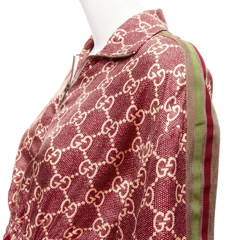 Gucci GG Monogram Dress Red Silk Very good condition - Back View