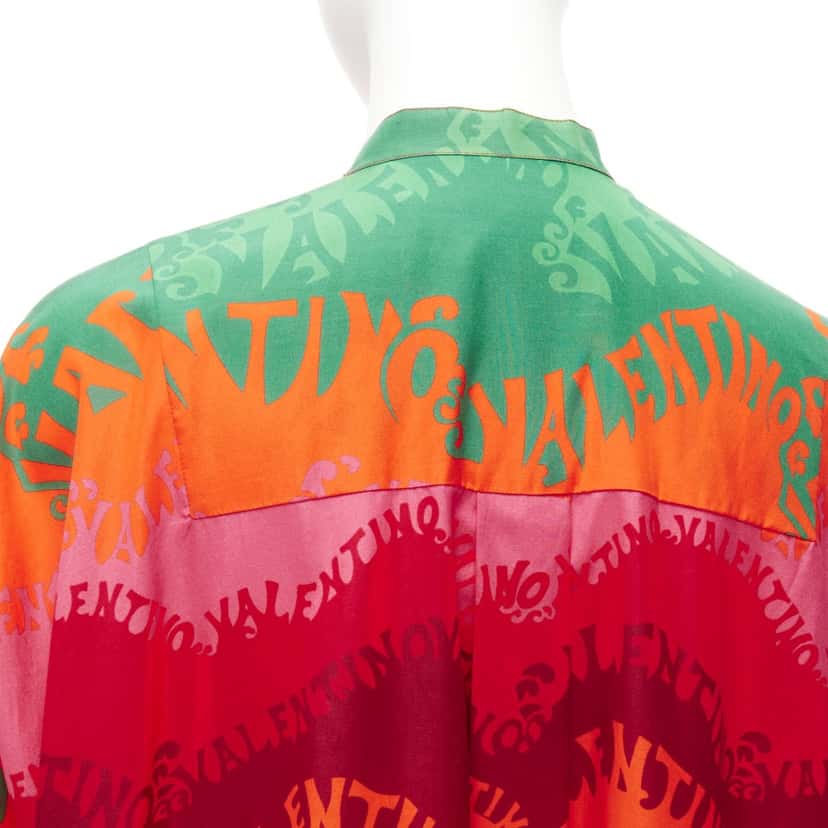 Valentino Garavani Rainbow Kaftan Dress MultiColor Silk Very good condition - Back View