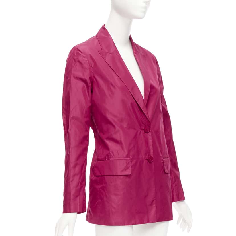 Valentino Garavani Pink Silk Cinched Blazer Purple Silk Very good condition - Model View