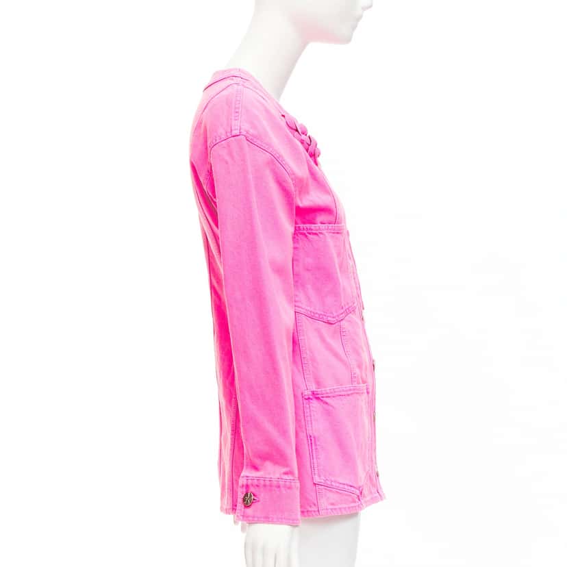 Chanel Pink Cotton Camellia Jacket Pink Cotton Very good condition - Box View