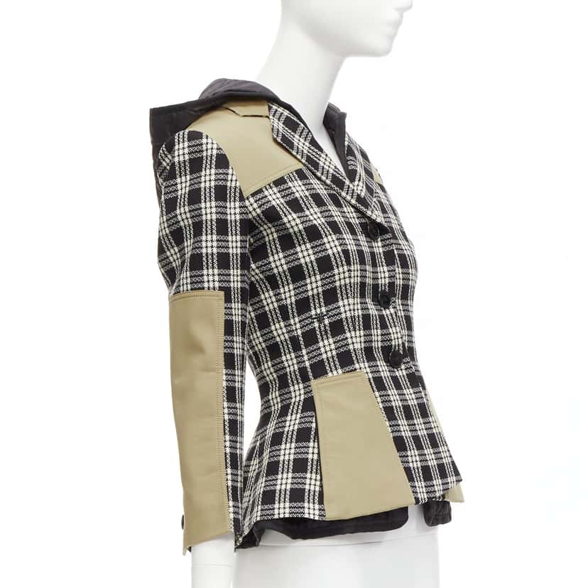Dior Black White Wool Jacket Black Wool Never worn - Model View