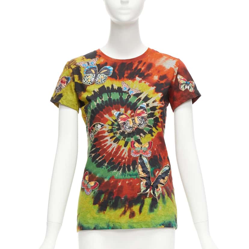 Valentino Garavani Tie Dye Butterfly Shirt MultiColor Cotton Never worn - Front View