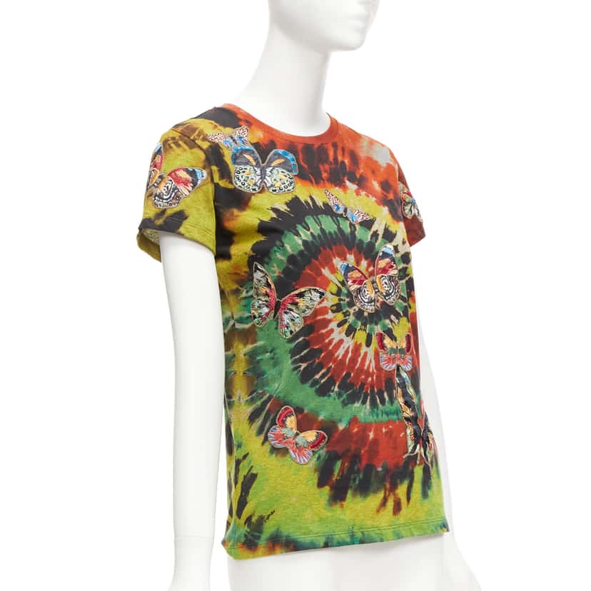 Valentino Garavani Tie Dye Butterfly Shirt MultiColor Cotton Never worn - Inside View