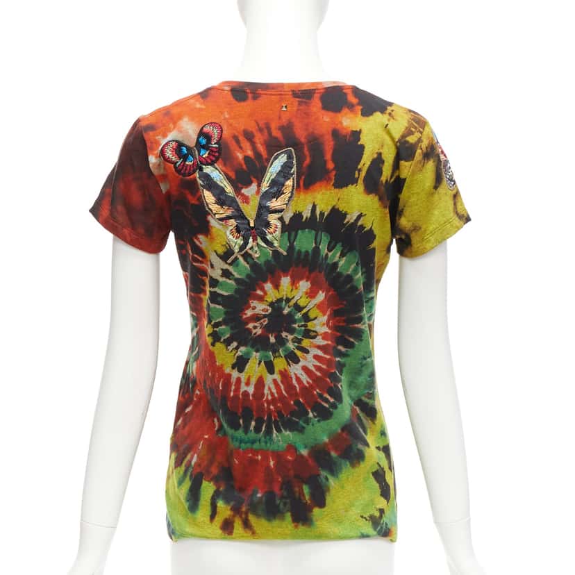 Valentino Garavani Tie Dye Butterfly Shirt MultiColor Cotton Never worn - Box View
