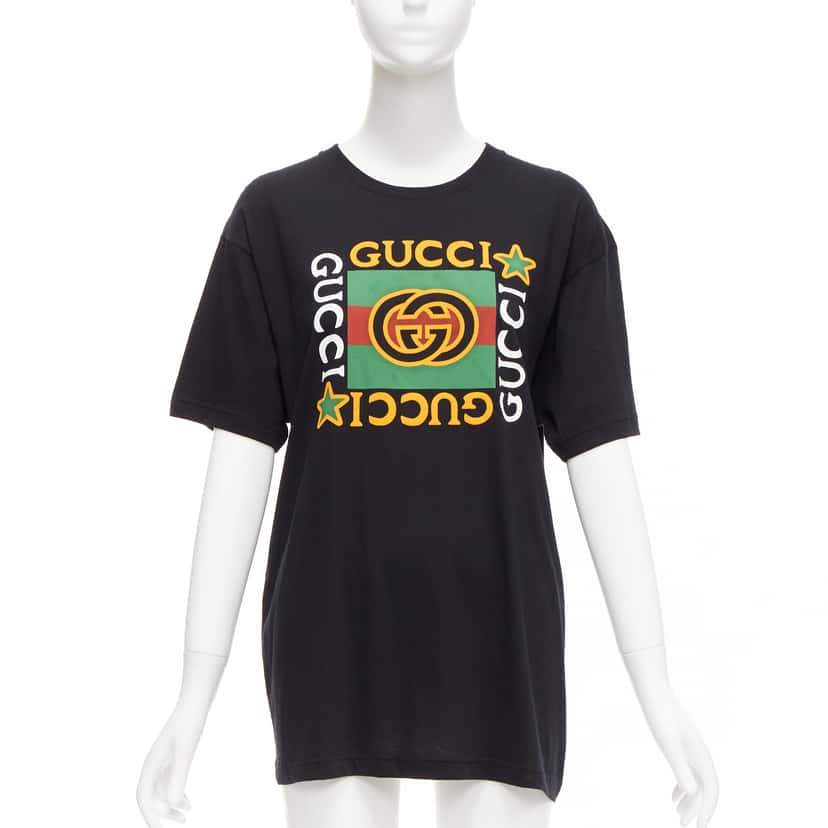 Gucci Logo Relaxed Shirt Black Cotton Never worn - Front View