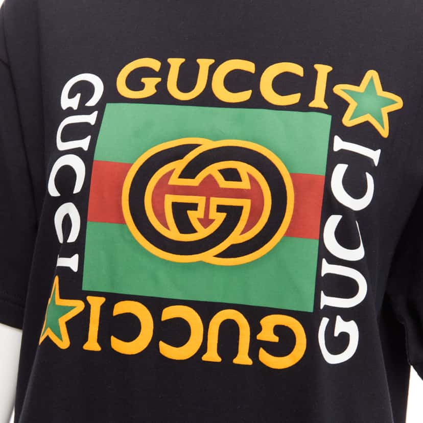 Gucci Logo Relaxed Shirt Black Cotton Never worn - Back View