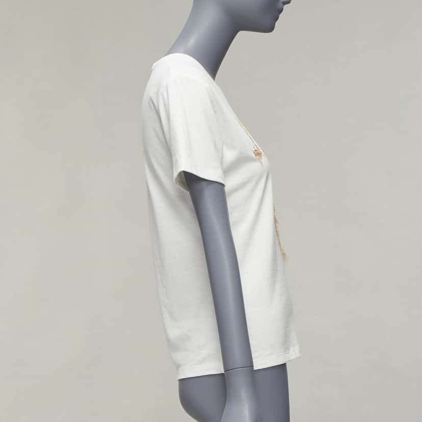 Dior Lurex J’adior Shirt White Cotton Very good condition - Model View