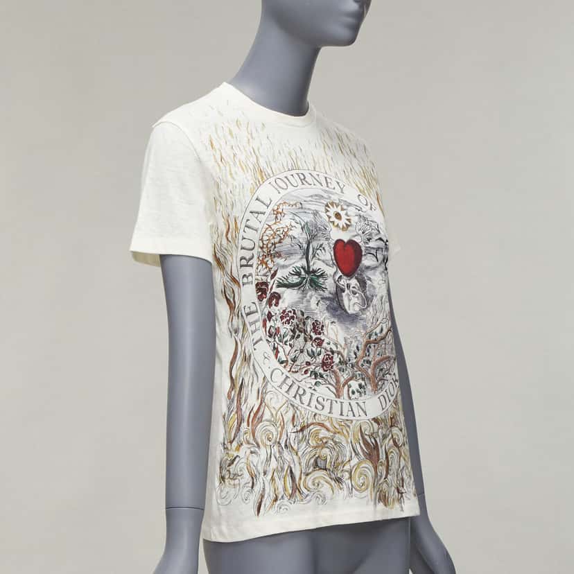 Dior Brutal Journey Tee Beige Cotton Never worn - Inside View