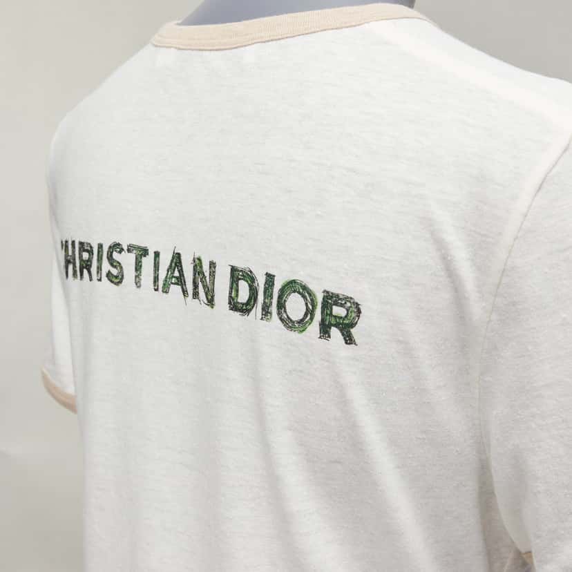 Dior Dragon Ringer Shirt Beige Cotton Very good condition - Back View