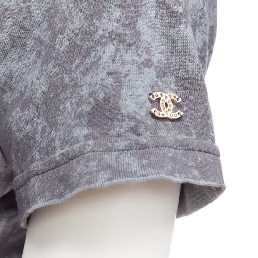 Chanel Rope Logo Shirt Grey Cotton Never worn - Back View