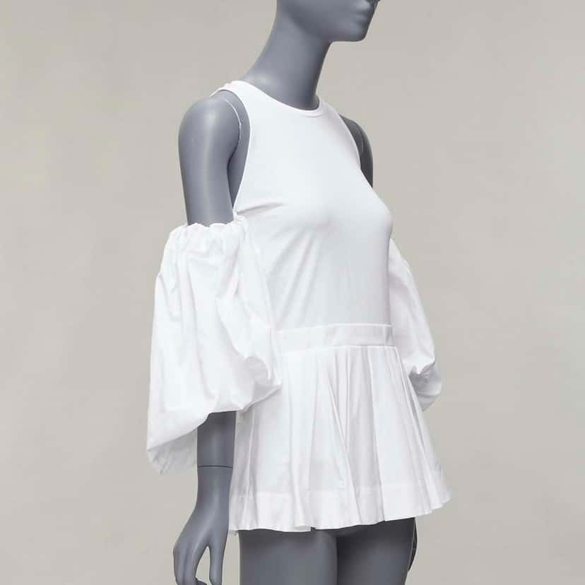 Alexander McQueen Cold Shoulder Shirt White Cotton Never worn - Inside View