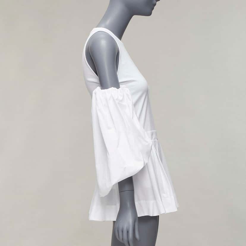 Alexander McQueen Cold Shoulder Shirt White Cotton Never worn - Model View