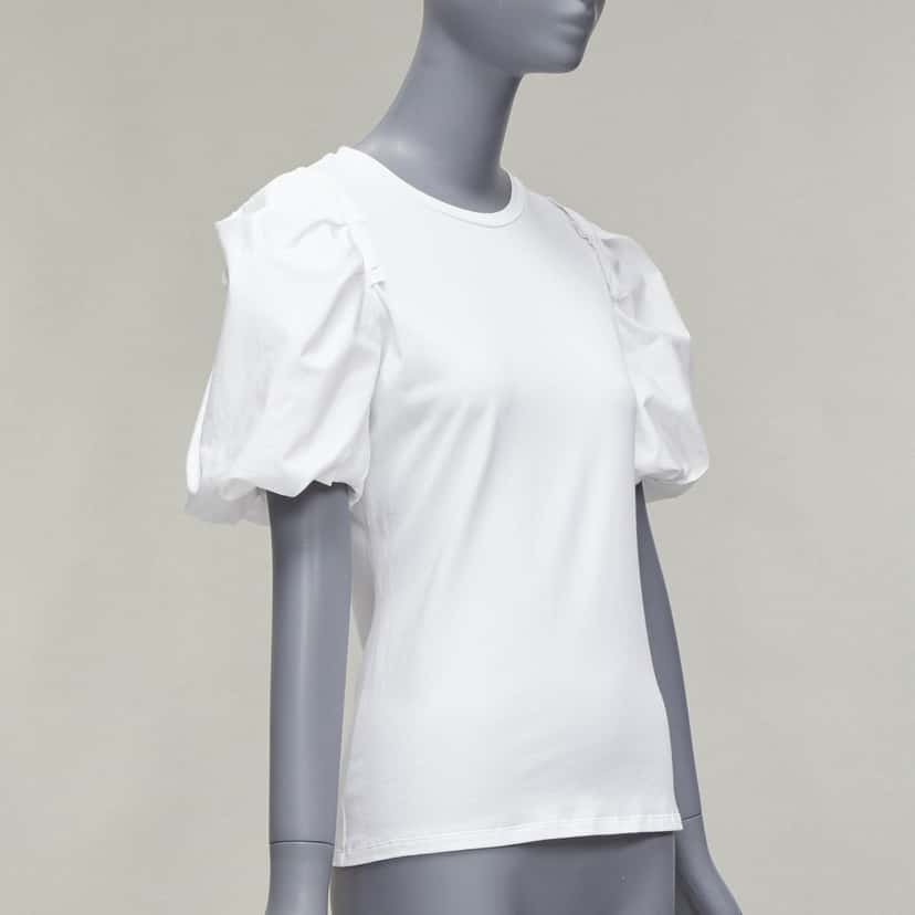 Alexander McQueen Puff Sleeve Shirt White Cotton Never worn - Inside View