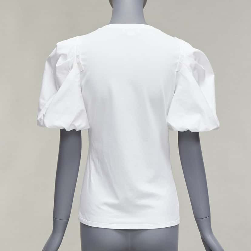 Alexander McQueen Puff Sleeve Shirt White Cotton Never worn - Box View