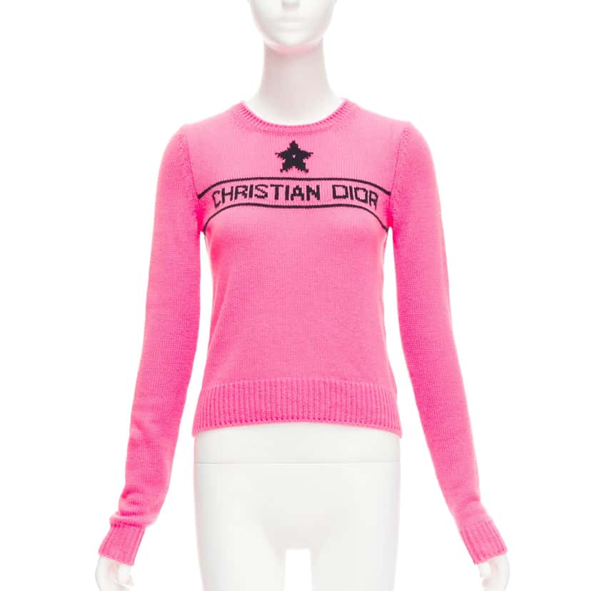 Dior Pink Star Sweater Pink Cashmere Never worn - Front View