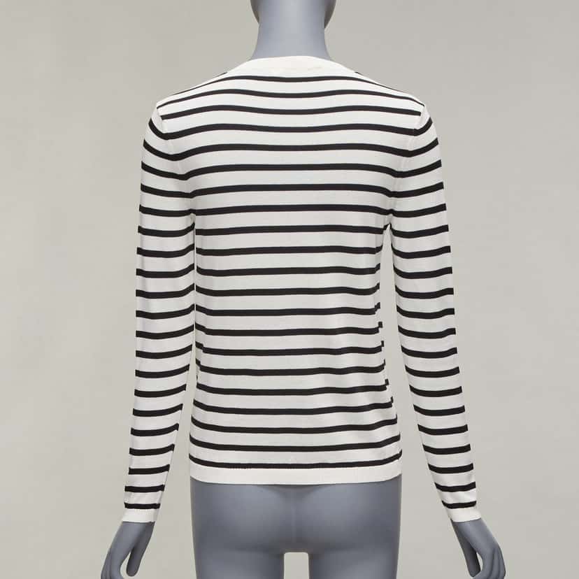 Dior J'Adior Stripe Sweater White Cotton Never worn - Box View
