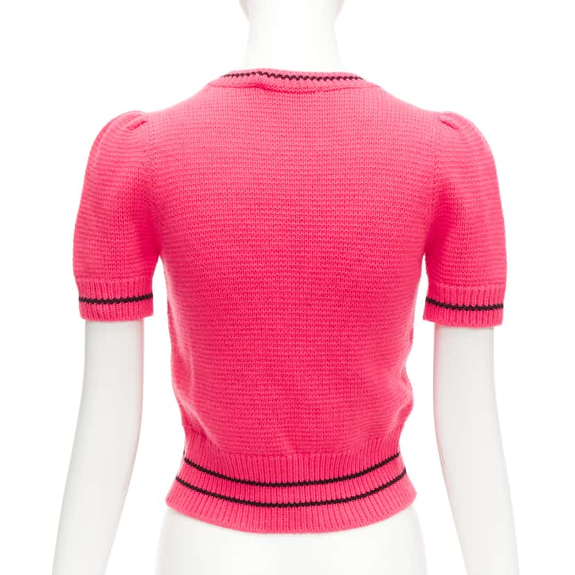 Dior Puff Sleeve Sweater Pink Wool Never worn - Box View