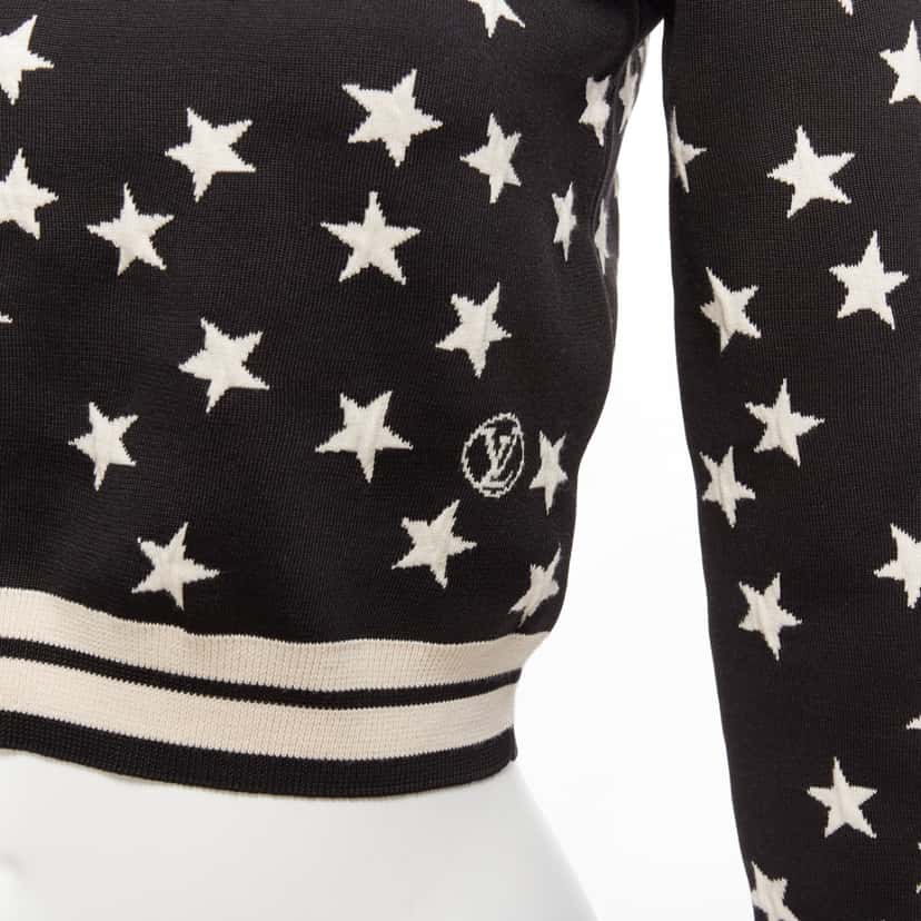 Louis Vuitton Star LV Crop Sweater Black Silk Never worn - Back View