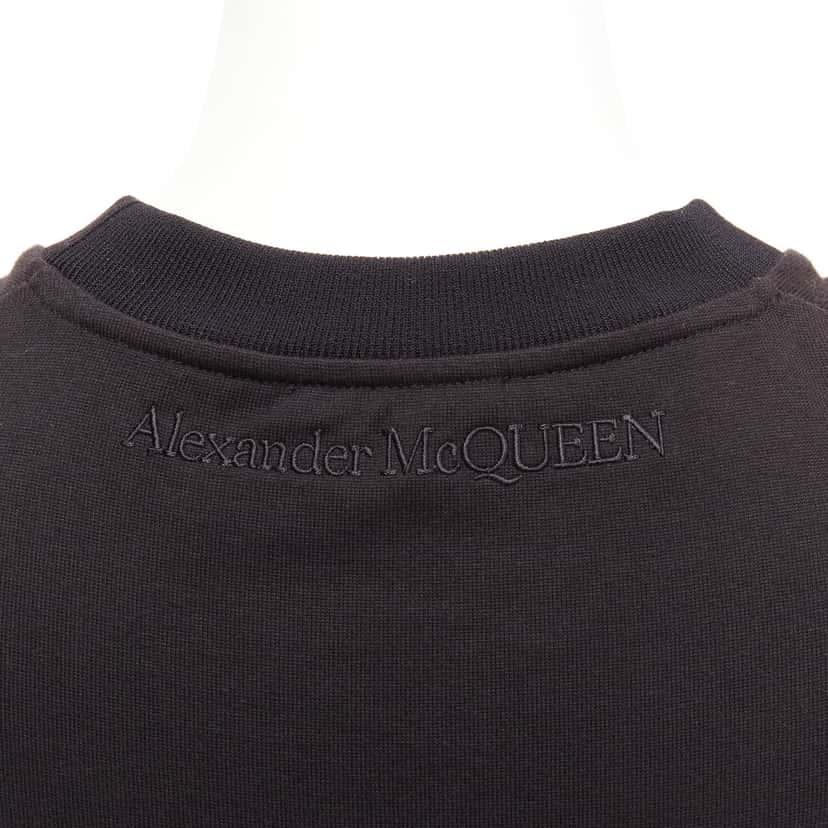 Alexander McQueen Cold Shoulder Dress Black Cotton Never worn - Back View