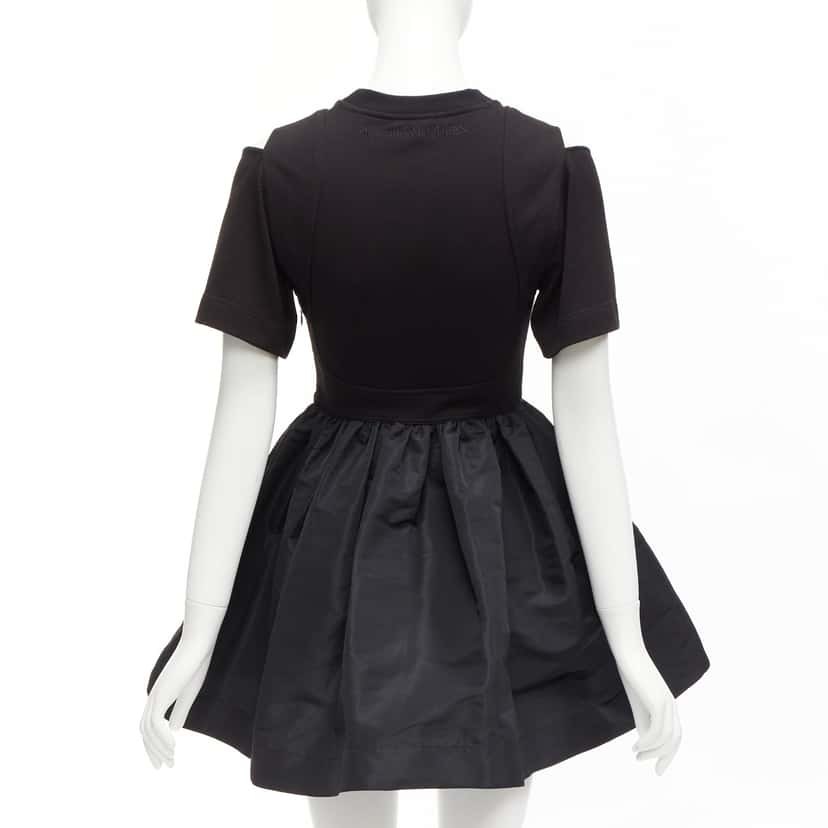 Alexander McQueen Cold Shoulder Dress Black Cotton Never worn - Box View