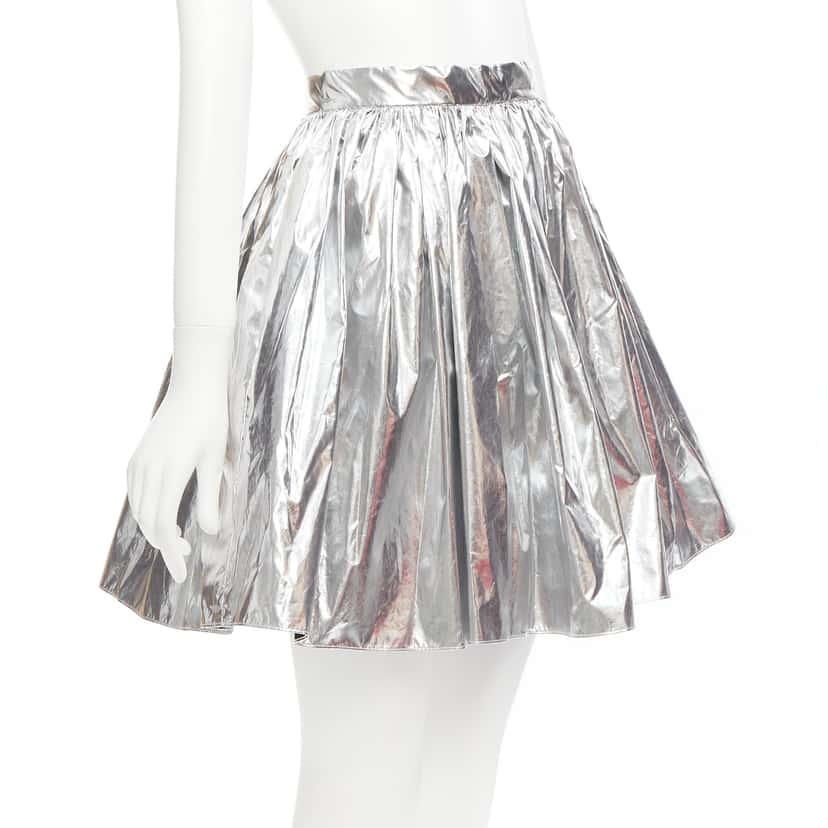 Alexander McQueen Silver Circle Skirt Silver Polyester Very good condition - Inside View