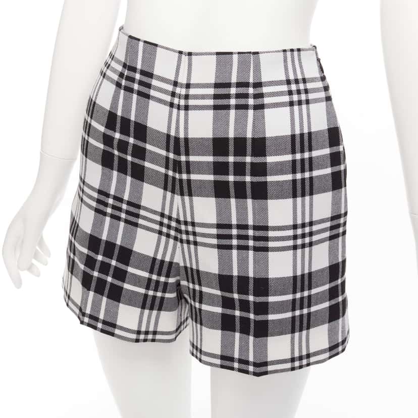 Dior Checked Wool Shorts Black Wool Never worn - Back View