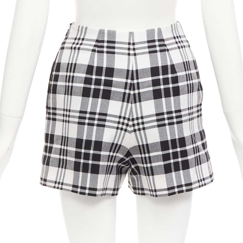 Dior Checked Wool Shorts Black Wool Never worn - Box View