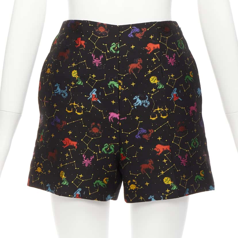 Dior Astrology Jacquard Shorts Black Polyester Never worn - Front View