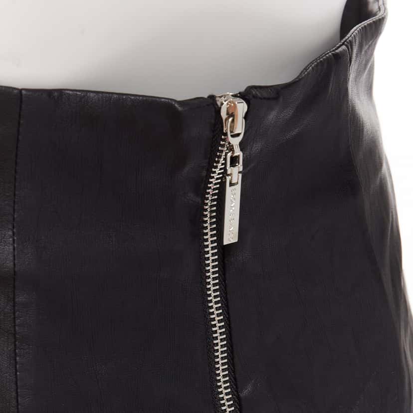 Bronx and Banco Paperbag Leather Shorts Black Never worn - Back View