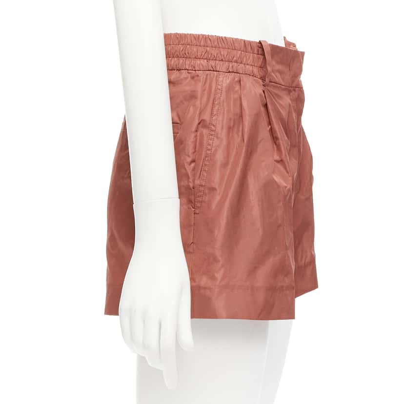 Valentino Garavani Brick Silk Shorts Red Silk Very good condition - Model View
