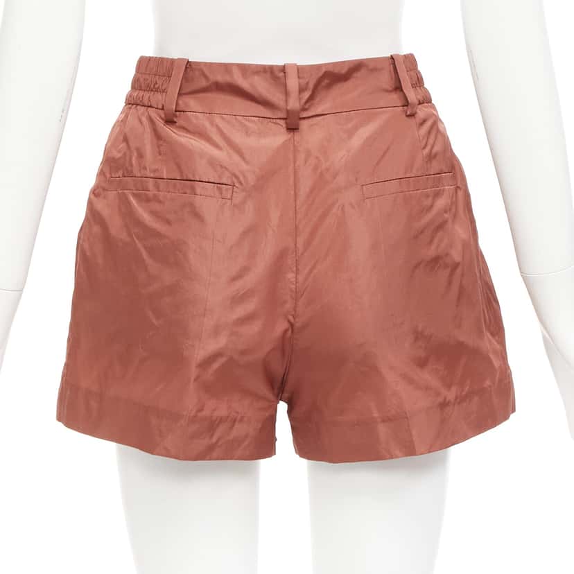 Valentino Garavani Brick Silk Shorts Red Silk Very good condition - Box View