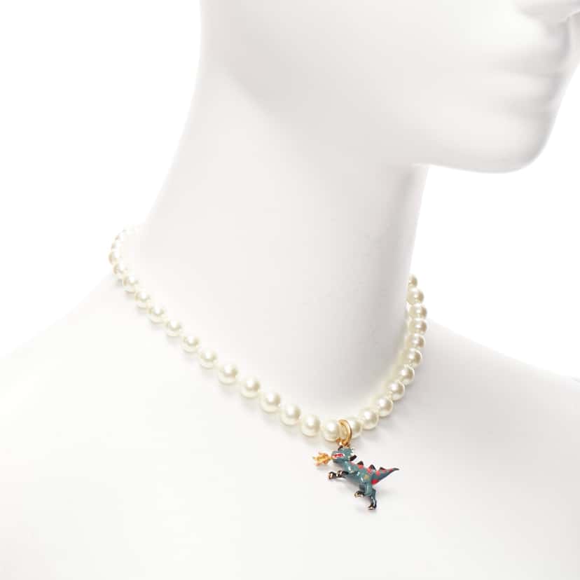 Dior Fire Dinosaur Choker Beige Metal Very good condition - Inside View