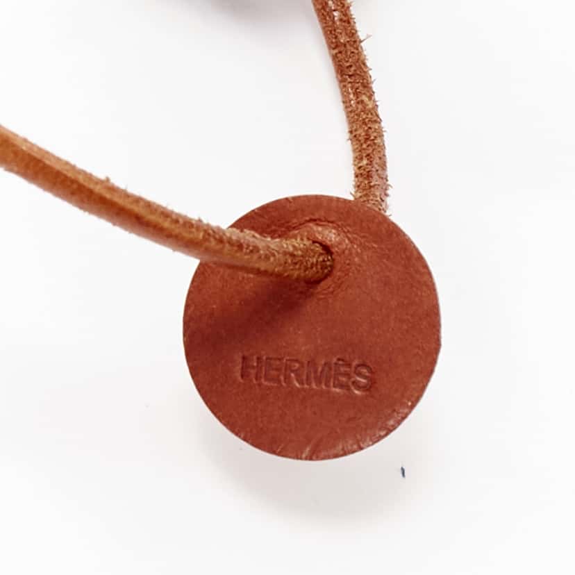 Hermès Pompons Brown Silk Very good condition - Back View