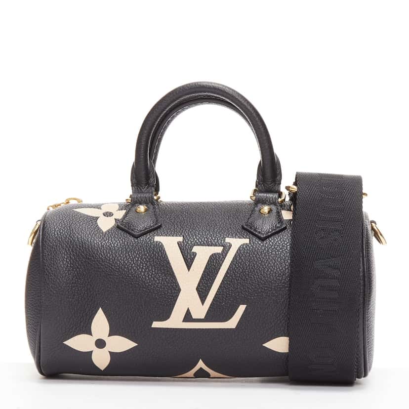 Louis Vuitton Monogram Giant Empreinte Papillon BB Black Leather Never worn - Front View
