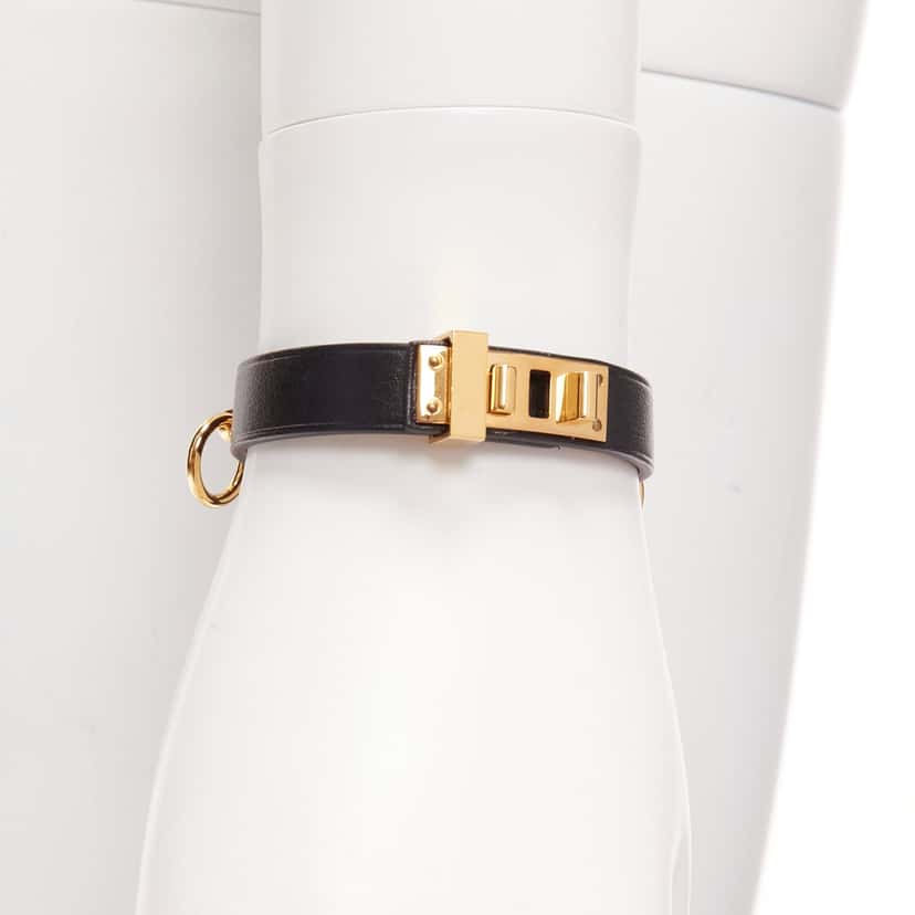 Hermès Mini Dog Anneaux Black Leather Very good condition - Inside View