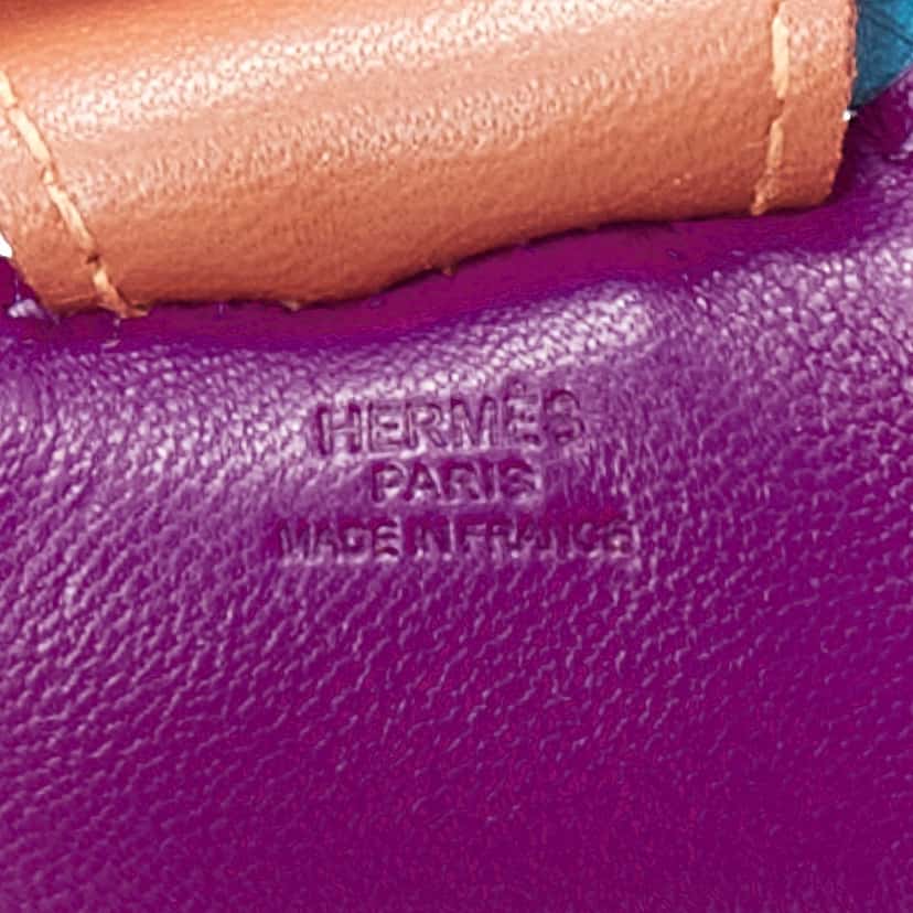 Hermès Rodeo PM Purple Leather Good condition - Box View