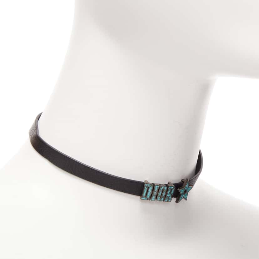 Dior Marble Star Choker Black Metal Very good condition - Inside View