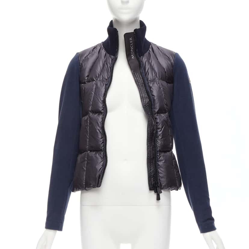 Moncler Norme Afnor Navy Polyester Never worn, with tag - Inside View