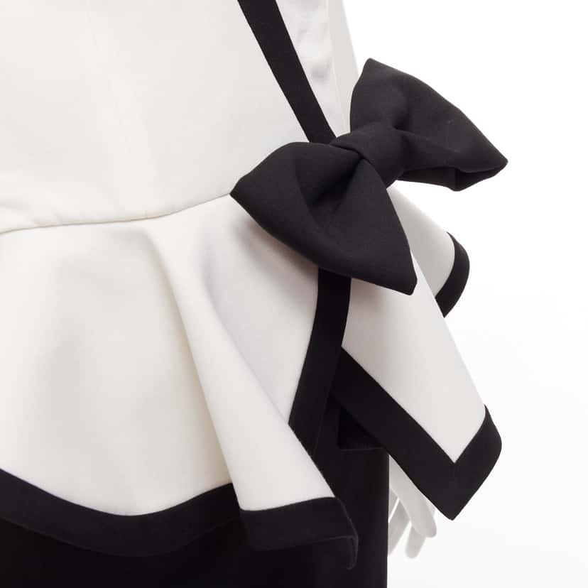 Alessandra Rich Colorblocked Cocktail Dress Black Wool Never worn - Back View