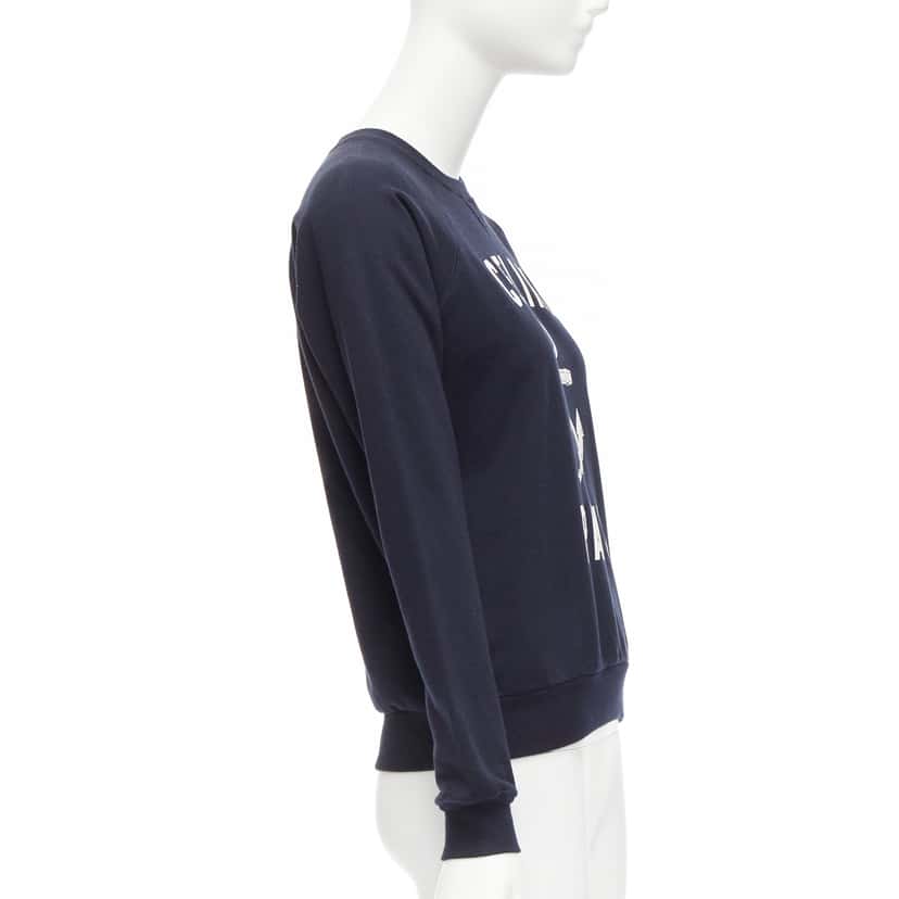 Celine Anchor Logo Sweatshirt Navy Cotton Fair condition - Model View