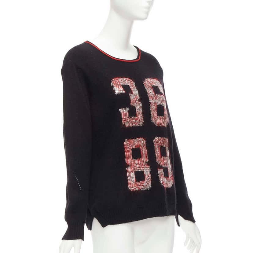 Ermanno Scervino Mohair Red Sweater Black Cashmere Never worn - Inside View