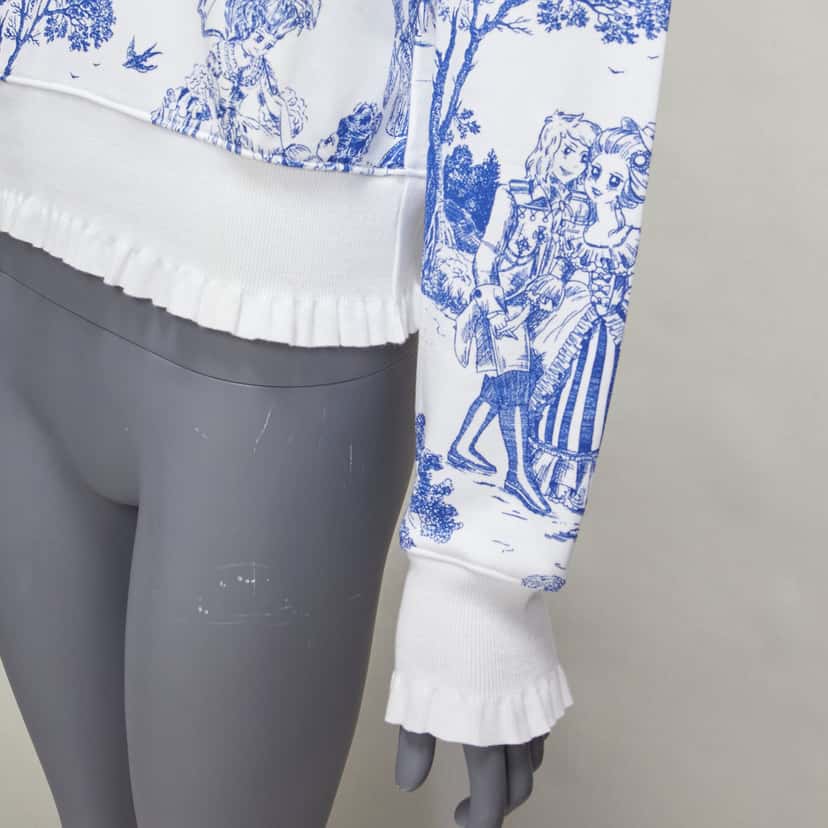 Moschino Toile Frill Hoodie White Cotton Never worn - Back View