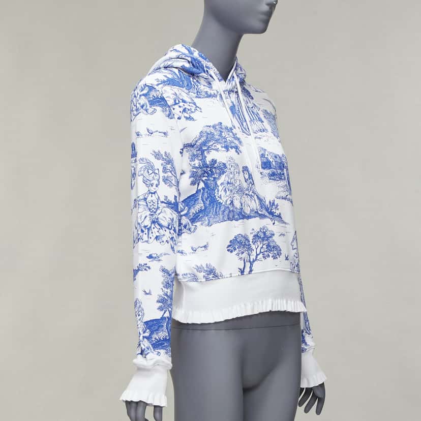 Moschino Toile Frill Hoodie White Cotton Never worn - Inside View