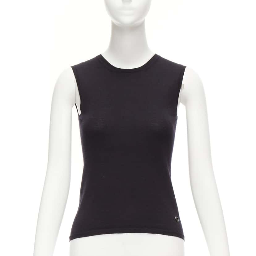 Dior Cashmere Knit Vest Black Cashmere Very good condition - Front View