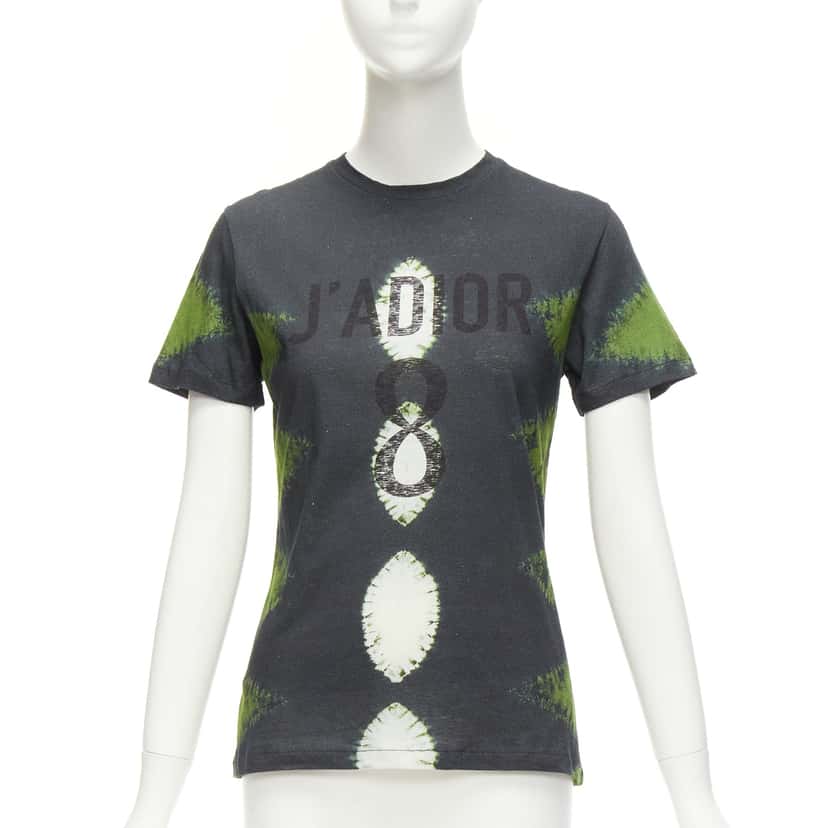 Dior Tie Dye J’adior Shirt Green Cotton Never worn - Front View